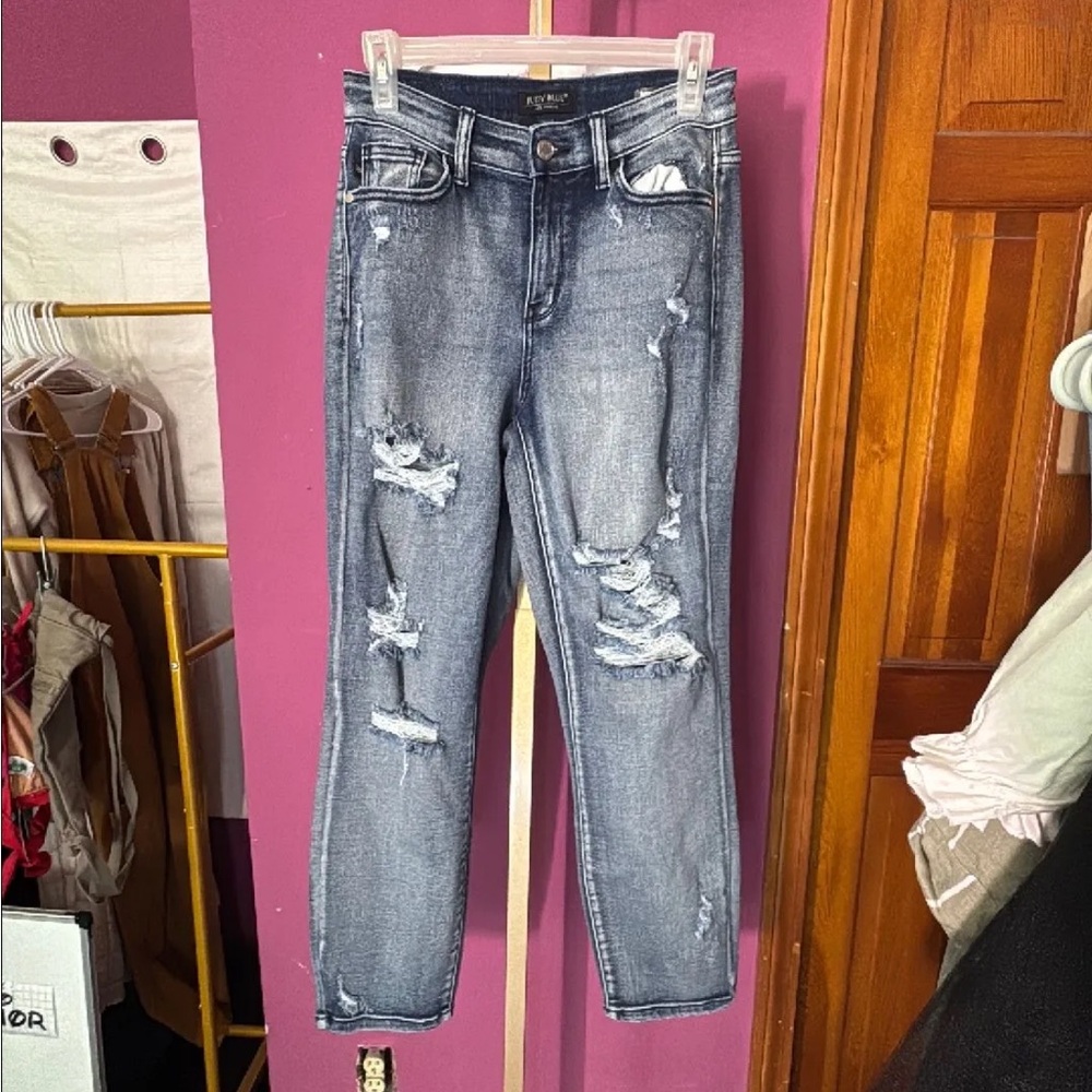 Judy Blue Distressed Blue Jeans
